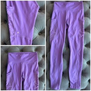 Fabletics Cargo Side Pocket Purple Leggings